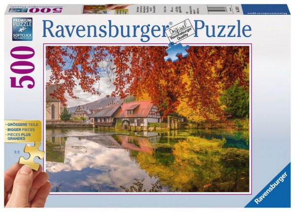 Ravensburger Puzzle 500 Teile Mühle am Blautopf Gold Edition Spielzeug