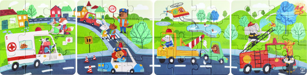 Hape Rettungsfahrzeuge-Puzzle