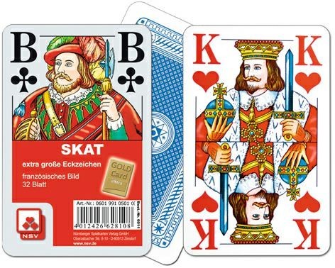 Aurich Skat mit extragroßen Eckzeichen Spielzeug