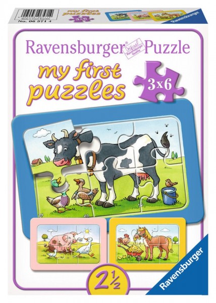 Ravensburger My first Puzzle 3x6 Teile Gute Tierfreunde Spielzeug