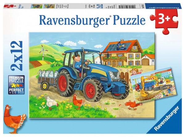 Ravensburger Baustelle und Bauernho 2 X 12 Spielzeug