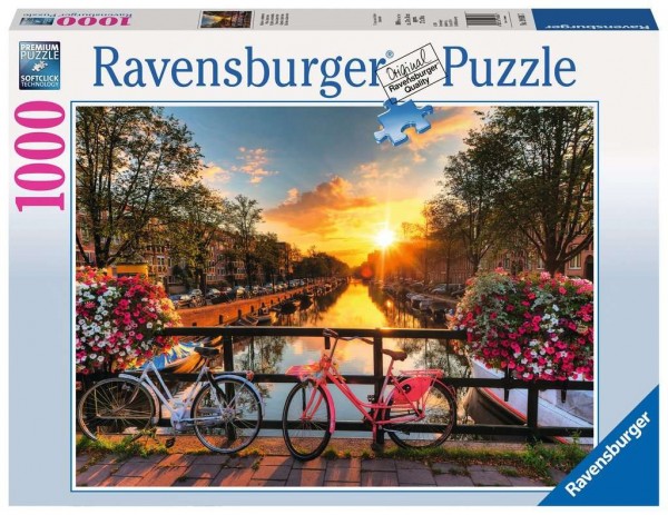 Ravensburger Puzzle - Fahrräder in Amsterdam - 1000 Teile Spielzeug