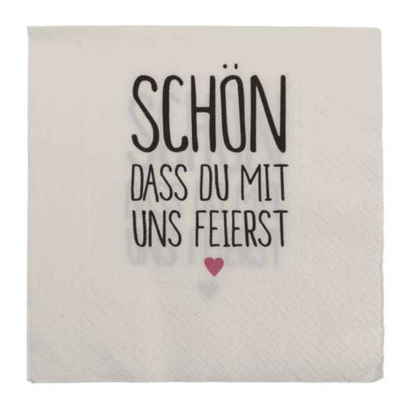 Weiß/Graue Papier-Servietten