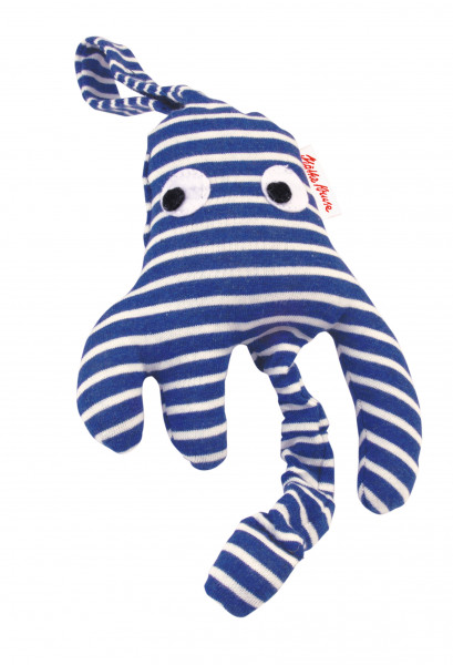 Käthe Kruse Octopussi Kindersitzanhänger blau/weiß
