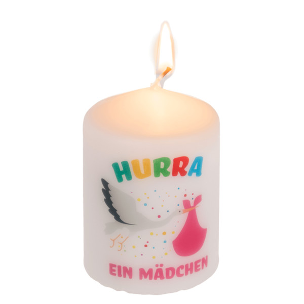 Stumpenkerze, Hurra ein Mädchen