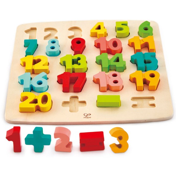 Hape Puzzle mit Zahlen und Rechens Spielzeug