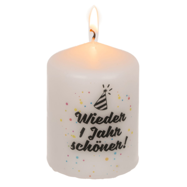 Stumpenkerze, Wieder ein Jahr schöner