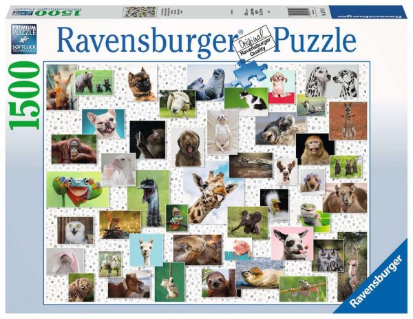 Ravensburger Puzzle - Funny Animals Collage - 1500 Teile