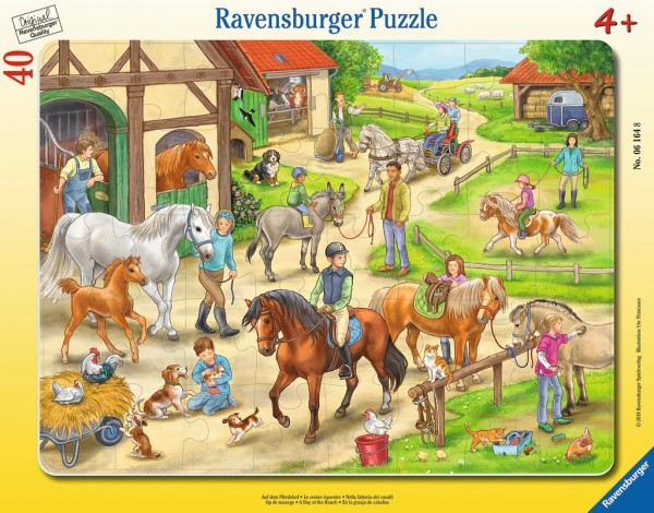 Ravensburger Spieleverlag Kinderpuzzle - Auf dem Pferdehof 40 Teile Spielzeug