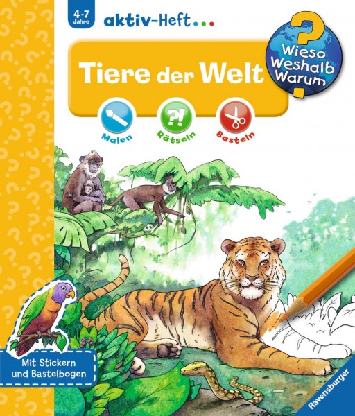 Ravensburger Buch WWW aktiv-Heft Tiere der Welt Spielzeug