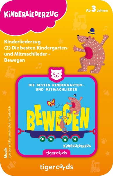 Tigermedia tigercard - Kinderliederzug - Folge 2: Die besten Kindergarten- und Mitmachlieder - Bewegen Spielzeug