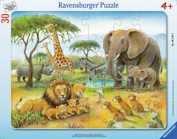 Ravensburger Kinderpuzzle - Afrikas Tierwelt 30 Teile Spielzeug