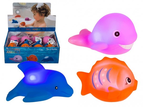 Out of the Blue Kunststoff-Meerestiere mit farbwechselnder LED, 6cm, 3-fach sortiert Preis per Stück Spielzeug