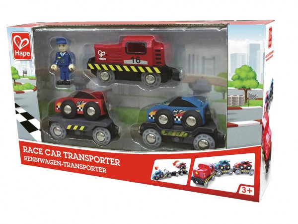 Hape Rennwagen-Transporter