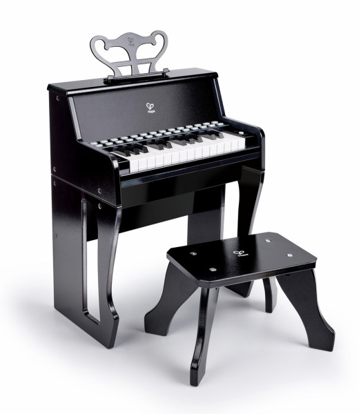 Hape Leuchttasten-Piano mit Hocker, schwarz