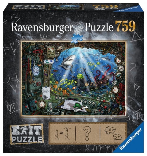 Ravensburger Spieleverlag Puzzle - EXIT Im U-Boot - 759 Teile Spielzeug
