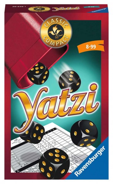 Ravensburger Classic Compact Yatzi, 20639, beliebtes Würfelspiel ab 8 Jahren