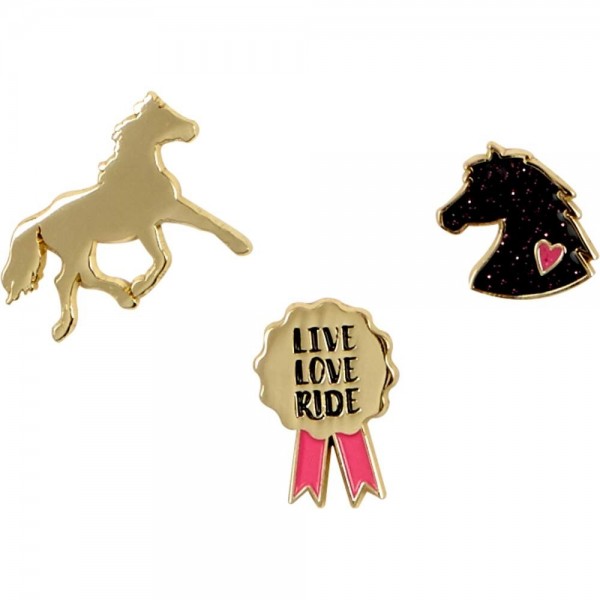 Die Spiegelburg Pins I LOVE HORSES (vergoldet Spielzeug