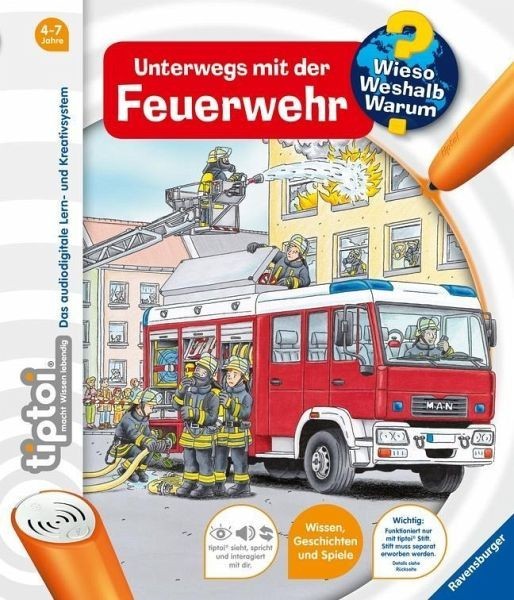 Ravensburger Spiele tiptoi® WWW Unterwegs mit der Feuerwehr (Band 6) Spielzeug