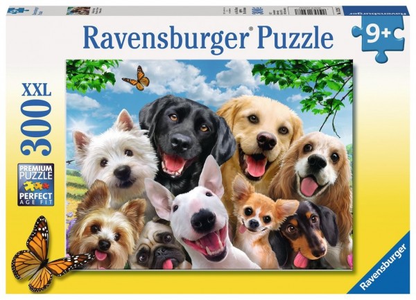 Ravensburger Spieleverlag Kinderpuzzle - Delighted Dogs 300 Teile XXL Spielzeug