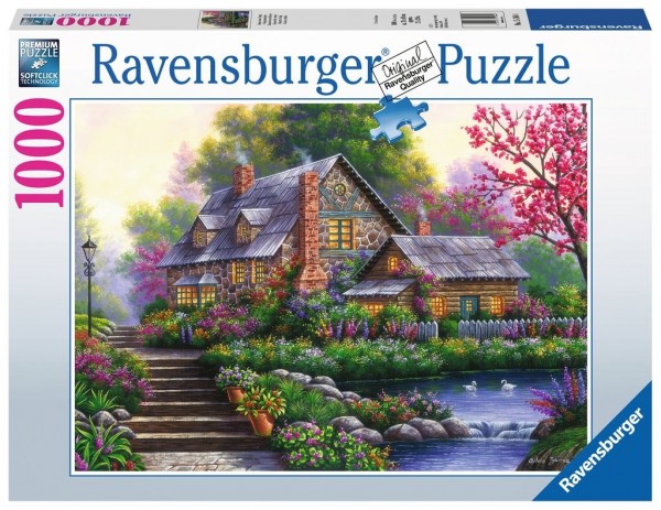 Ravensburger Spieleverlag Puzzle - Romantisches Cottage - 1000 Teile Spielzeug