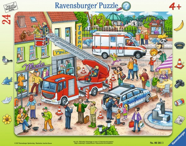 Ravensburger 110, 112-Eilt herbei! 24 Teile Rahmenpuzzle Spielzeug