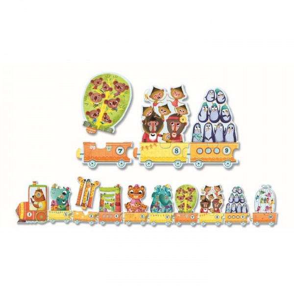 DJECO Formenpuzzle Ich zähle Spielzeug