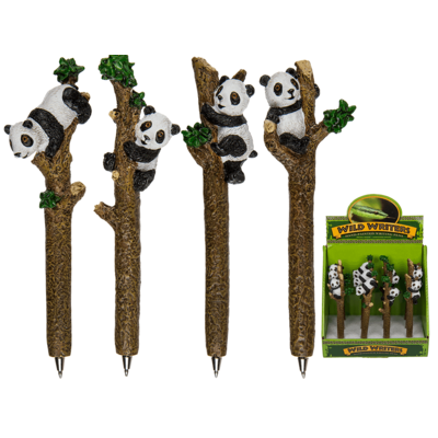 Out of the Blue Kugelschreiber, Panda mit Bambus, ca. 17 cm