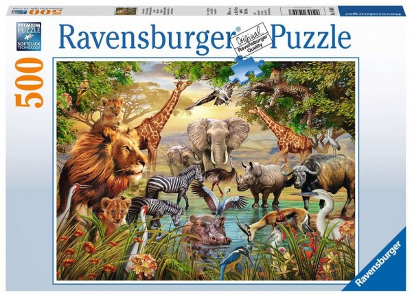 Ravensburger Puzzle - Am Wasserloch - 500 Teile