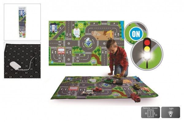 Toysquare Kids Globe Spielteppich mit LED Ampel 72x120cm Spielzeug