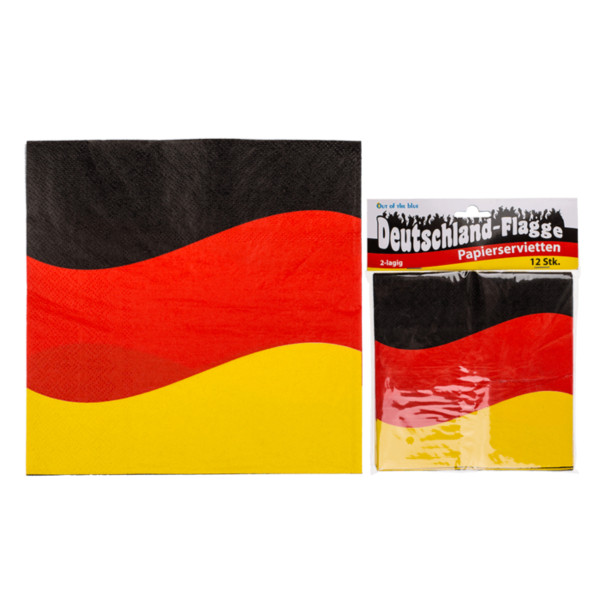 Papierservietten, Deutschlandflagge
