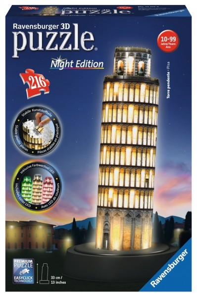 Ravensburger Pisa bei Nacht 3D Puzzle 216 Teile Spielzeug