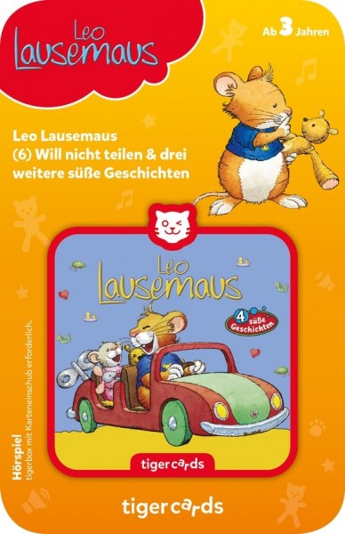 Tigermedia tigercard - Leo Lausemaus - Folge 6: Will nicht teilen und 3 weitere süße Geschichten Spielzeug