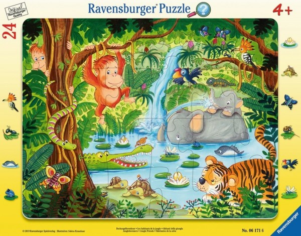 Ravensburger Spieleverlag Kinderpuzzle - Dschungelbewohner 24 Teile Spielzeug