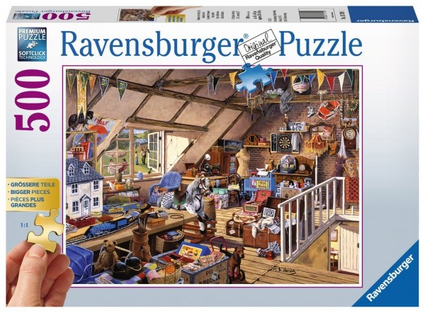 Ravensburger Spieleverlag Puzzle - Großmutters Dachboden - 500 Teile Spielzeug