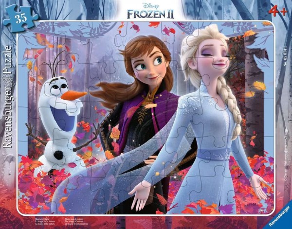 Ravensburger Spiele Kinderpuzzle - Frozen, Magische Natur 35 Teile Spielzeug
