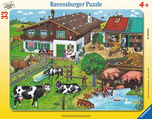 Ravensburger Puzzle 33 Teile Tierfamilien Spielzeug