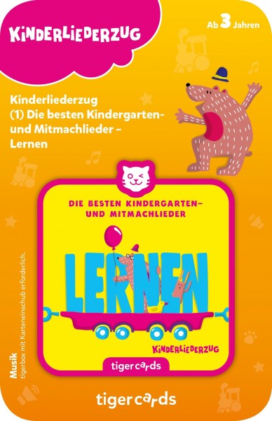 Tigermedia tigercard - Kinderliederzug - Folge 1: Die besten Kindergarten- und Mitmachlieder - Lernen Spielzeug