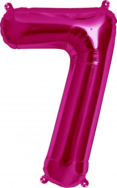 Aurich Folienballon 7 magenta Spielzeug