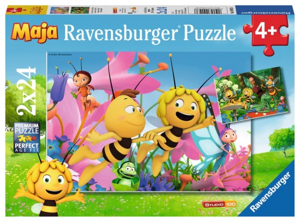 Ravensburger Puzzle 2x24 Teile Die kleine Biene Maja Spielzeug