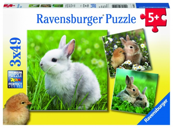 Ravensburger Niedliche Häschen Puzzle 3 X 49 Teile Spielzeug