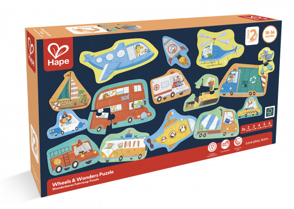 Hape Wunderbares Fahrzeug-Puzzle