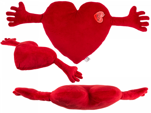 Rotes Plüschherz mit Armen