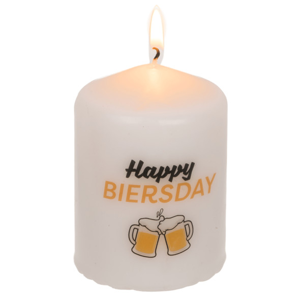 Stumpenkerze, Happy Biersday