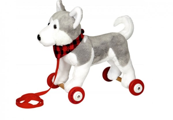 Die Spiegelburg Husky Kiju auf Holzrollen Lustige Tierparade Spielzeug