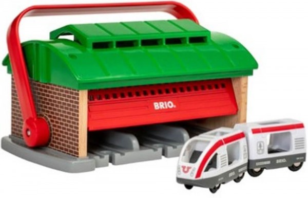 Brio Mitnehm-Lokschuppen mit Reisezug Spielzeug
