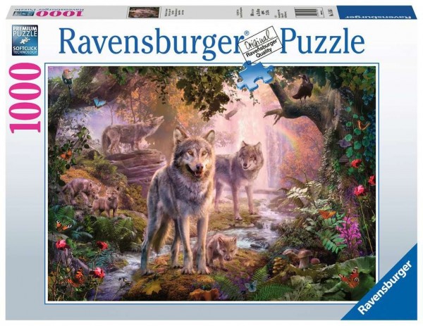 Ravensburger Puzzle - Wolfsfamilie im Sommer - 1000 Teile Spielzeug