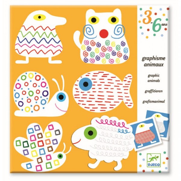 DJECO Erste Sticker Tiere anmalen Spielzeug