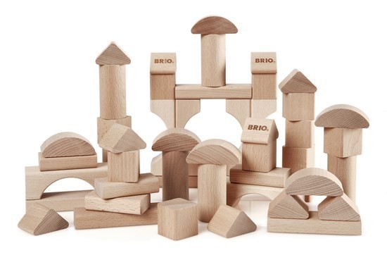 Brio Natur Holzbausteine 50Teile Spielzeug